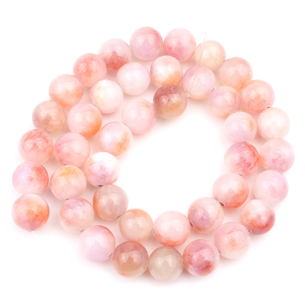 Al por mayor 62 piezas de 6 mm de 6 mm hechas a mano de bricolaje de calcedonia de bricolaje